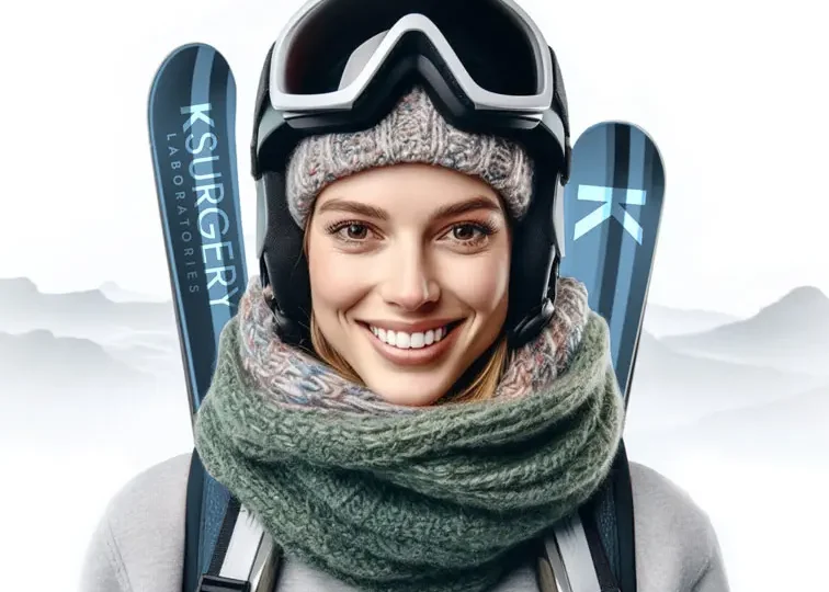 Zdjęcie kobiety z nartami